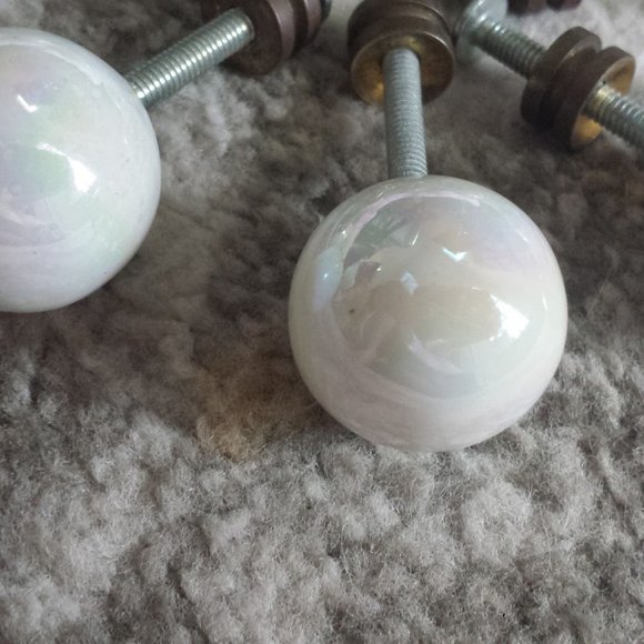 CERAMIC Drawer Knobs Pulls Set 8 VTG - Picture 5 of 6